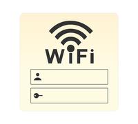 Segno Di Password Wi-Fi, In Acrilico Per Camera Degli Ospiti | Segnale WiFi In Acrilico Resistente All'usura E Alla Caduta, Comodo Per Sala Da Pranzo, Hotel, Bagno Pubblico, Punto Panoramico, Fam