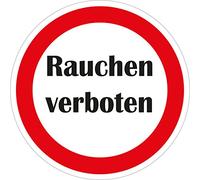 'Segno di proibizione"VIETATO FUMARE | Ø 200 mm | Bianco/Rosso | 1 pezzi