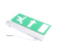 Segno di uscita illuminato dal bordo LED, indicatore di evacuazione della luce di emergenza verde uscita di emergenza emergenza bordo di montaggio ad incasso, alloggiamento in
