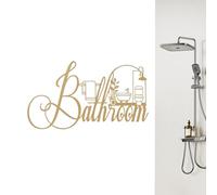 Segno in metallo per il bagno - Decorazione artistica da parete in stile fattoria | Cartelli da bagno intagliati in metallo per la casa hotel | Forniture decorative per la parete della casa per