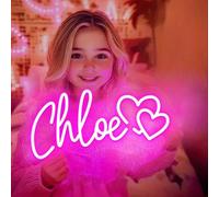 Segno luminoso al neon con cuori doppi personalizzato, a luminosità regolabile, alimentato tramite USB, con pulsante di controllo, decorazione da parete romantica per feste, matrimoni, anniversari, co