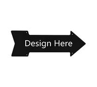 Segno personalizzato della freccia destra in metallo, segno di latta personalizzato Cucina vintage Bar Pub Caffè Negozio Decor Segno della piastra di metallo Home Store Uomo Caverna Decor Idee regalo