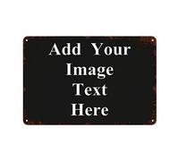 Segno Personalizzato in Metallo Con il Testo Della Vostra Immagine - Banner Vintage per Casa, Cortile, Strada, Fattoria, Negozio, Bar - Wall Decor e Regalo