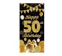 Segno riutilizzabile della porta del poliestere della copertura della parete del partito della prova dello strappo oversize personalizza i disegni per gli striscioni della festa di compleanno di