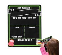 Segno scolastico - Legno 1 ° giorno delle scuole Boards Segno di dipinti a doppia faccia | Foto riutilizzabili Boards di accessori per il primo giorno l'ultimo giorno, manifesti di matematica