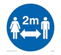 Segno simbolo della distanza sociale - Plastica semirigida 1 mm