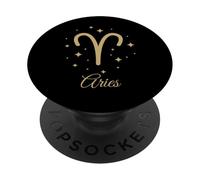 Segno zodiacale Ariete | Design astrologico minimalista PopSockets PopGrip Adesivo