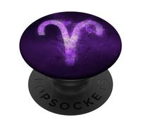Segno zodiacale Ariete - Viola PopSockets PopGrip Intercambiabile