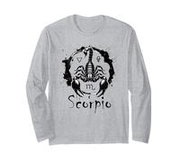 Segno zodiacale astratto del Scorpione con simbolo Plutone Maglia a Manica