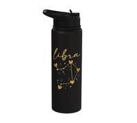 Segno zodiacale Bilancia Settembre Ottobre Compleanno Uomini Donne Bambini Stainless Steel Insulated Water Bottle