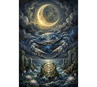 Segno zodiacale Cancro Puzzle 1000 Pezzi,Decorazione Casa,Gioco Educativo,Idea Regalo,Adulti E Ragazzi,Cartone Di Qualità,dai 14 Anni,Sfida Impossibile,Antistress 70x50cm