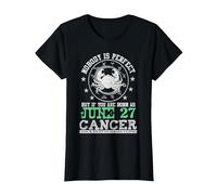 Segno Zodiacale del Cancro Giugno 27 Oroscopo Astrologia Compleanno Maglietta, Donna, Nero, L