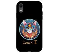 Segno zodiacale Gemelli - Illustrazione del gatto Custodia per iPhone XR