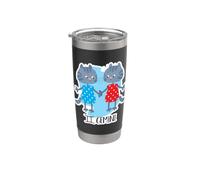 Segno zodiacale Gemelli Tema gatti Astrologia Oroscopo Bicchiere termico in acciaio inox doppia parete