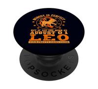 Segno zodiacale Leone agosto 01 Festa di compleanno del leone di astrologia PopSockets PopGrip Adesivo