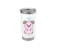 Segno zodiacale Piggy Ariete Bicchiere termico in acciaio inox doppia parete