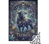Segno zodiacale Toro Puzzle 1000 Pezzi,Decorazione Casa,Idea Regalo,Gioco Educativo,Adulti E Ragazzi,Sfida Impossibile,Cartone Di Qualità,dai 14 Anni,Antistress 70x50cm