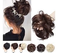 SEGO Big-Chignon - Coda di cavallo a coda di cavallo, spessore - Extension per capelli ondulati elastici 80 G, colore: marrone medio