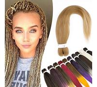 SEGO Capelli per Treccine Africane Afro Ricci Extension Treccia Finta Donna Bambina Trecce Lunghe 50cm 1 Ciocca Braids Braiding Hair Sintetici Crochet Intrecciati 70g - Castano Sabbia