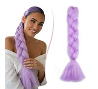 SEGO Capelli per Treccine Africane Extension Afro Trecce Lunghe 60cm Treccia Finta Braiding Hair Sintetici Ombre Crochet Fibre 100g - # Viola Lilla