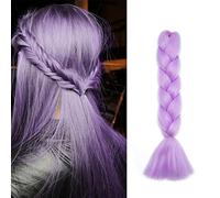 SEGO Capelli per Treccine Africane Extension Afro Trecce Lunghe 60cm Treccia Finta Braiding Hair Sintetici Ombre Crochet Fibre 100g - # Viola Lilla