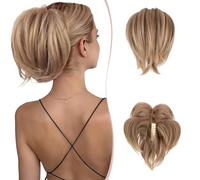 SEGO Chignon per Capelli con Clip Coda Cavallo Capelli Extension Posticci per Capelli Extension Coda Sintetica Ondulato Finti Posticci Messy Hair Bun con Filo di Metallo flessibile # 12T24