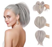 SEGO Chignon per Capelli con Clip Coda Cavallo Capelli Extension Posticci per Capelli Extension Coda Sintetica Ondulato Finti Posticci Messy Hair Bun con Filo di Metallo flessibile # 88A/503