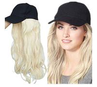 SEGO Extension Capelli Biondi Ricci Mossi Fascia Unica con Cappello Hair Extensions Posticci Donna Sintetici Senza Clip 40cm Pesa 290g - Biondo Chiarissimo