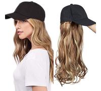 SEGO Extension Capelli Mossi Ondulati Fascia Unica con Cappello Hair Extensions Posticci Donna Sintetici Lunghi Senza Clip 40cm Pesa 290g - Castano Chiaro mix Biondo Cenere