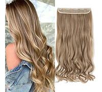 SEGO Extension Clip Capelli Lisci Mossi 60cm # Castano Cenere Chiaro mix Biondo Chiarissimo - Posticci per Donna Quickclip Natural Hair di Nuova Tecnologia 140g Fascia Unica Larga