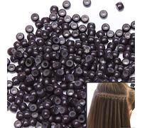 SEGO Nano Ring Anelli per Microring Extension Capelli Veri Fili 100PCS Anellini Microring 3MM*1.4MM*2MM #2 Marrone Scuro