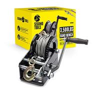 Segomo Tools Argano a manovella manuale a due vie, resistente, 1,587 kg, con filo lungo 90 m, verricello a mano, manovella a manovella, puleggia per argano per barca, puleggia a manovella