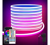 segrass Striscia LED neon da 20 m, con telecomando, controllo app, IP65, impermeabile, flessibile, striscia LED RGB da 24 V, utilizzabile su camera da letto, stanza e decorazione esterna