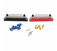 Segrehy 1 paio di sbarre collettrici a 10 terminali 48V 150A con 20 terminali di distribuzione dell'alimentazione per (Prigioniero M6x2/Vite M4x8)