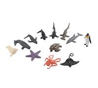 Segrehy 12 pezzi modello di animali marini set materiale PVC giocattoli educativi realistici dipinti a mano realistici per bambini decorazione del partito del regalo di compleanno