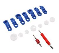 Segrehy 16PCS Fuel Line Removal Tool Universal Auto Repair Kit High Strength ABS Oil Cooler Line Quick Disconnect Set for Vehicle AC Cooling and Heater Lines Blue White 7 Sizes