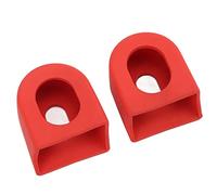 Segrehy 2 PCS Copertina per Manica a pedivelle per Biciclette a Marcia Fissa in Silicone Copertura Protettiva (Rosso)