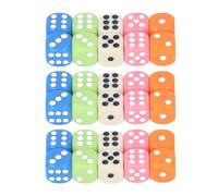 Segrehy 30 Pezzi di Dadi Colorati Set di plastica a 6 Dati da Gioco Standard per Bambini Matematica Matematica apprendimento Bianco Arancione Blu Verde Rosa