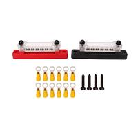 Segrehy 48V 150A 6 Terminal Bus Bar 2 Studs Blocco di distribuzione terminale batteria con 12 terminali per auto RV Boat