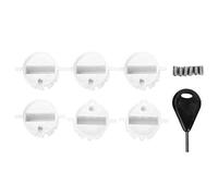 Segrehy 6pcs Taglio di Surf Taglie in plastica Bianca Nera FCS Fin g5 Tastiera Vite a tappa della Scatola per Gli Accessori per la tavola da Surf (Bianco)