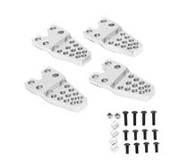 Segrehy Accessori di Regolazione sostituibili in Lega di Alluminio RC in Alluminio a Montaggio per 1/10 1/8 Simulazione di Auto da Arrampicata 4pc Set con Viti e pilastri (Argento)