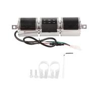 Segrehy Altoparlante stereo per moto Bluetooth Lettore audio MP3 per manubrio Impermeabile Alta qualità del suono Universale per motocicli Lega di alluminio nera 21x6 cm (Argento)