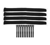 Segrehy Avvolucro protettivo con cerniera con cerniera del cavo di gestione del cavo con legami per carichi di alimentazione Laptop Black 4pcs 49cm/19.3in