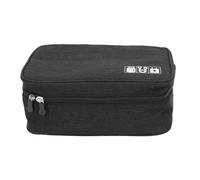 Segrehy Borsa di caricabatterie per cavi dati Premium Case di stoccaggio degli accessori elettronici per il cavo di alimentazione per laptop mobile Travel casa Utilizzo di cationi 300D (Nero)