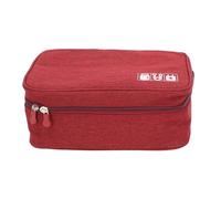 Segrehy Borsa di caricabatterie per cavi dati Premium Case di stoccaggio degli accessori elettronici per il cavo di alimentazione per laptop mobile Travel casa Utilizzo di cationi 300D (Borgogna)