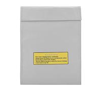 Segrehy Borsa di sicurezza per batteria Lipo ignifuga Sacco di ricarica ignifugo Custodia portatile per batterie al litio bromo idrogeno Ricarica di stoccaggio Rosso Argento Nero Piccola (l)