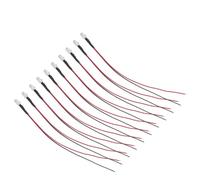 Segrehy Diodi luminosi a LED 10 pezzi 5 mm diodi emettitori luminosi precablati a lunga durata per decorazioni fai da te Progetti elettronici Illuminazione didattica (Illuminazione gialla)