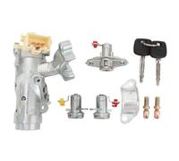 Segrehy Kit cilindro serratura porta con chiavi Controllo avanzato Interruttore cilindro serratura Sostituzione cilindro per Geo Prizm dal 1993 al 1997 Costruzione in metallo ABS 9 pezzi