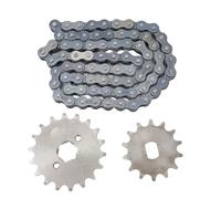 Segrehy Kit pignone catena 420 in acciaio per impieghi gravosi, pignone anteriore 18T, pignone posteriore 14T, catena da 60 maglie per scooter, ATV, moto, biciclette, veicoli fuoristrada