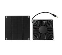 Segrehy Kit Ventola alimentata da Pannello Solare 3W Raffreddamento ad Alta efficienza Flusso d'Aria 43,4 CFM con Rete di Sicurezza per cucce per Animali Domestici Pollai Serre Celle